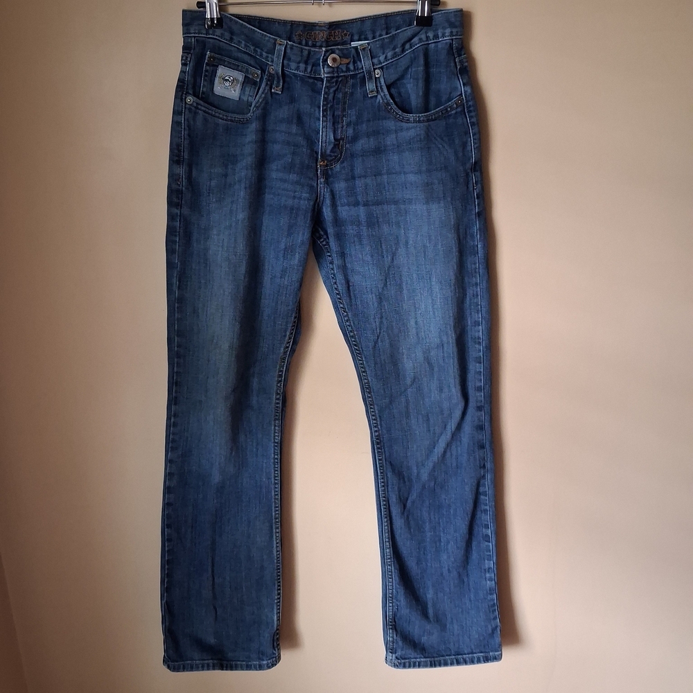 Cinch Men's Silver Label Mid Rise Slim Fit Straight Leg Jeans; Size 29x32